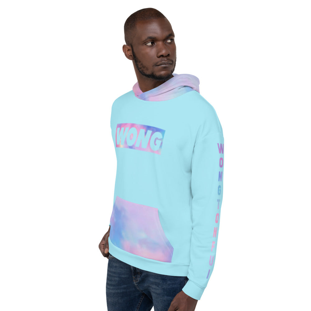 Pink blue white store hoodie